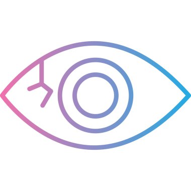 Göz. Web simgesi basit illüstrasyon