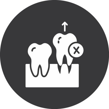 Diş simgesinin vektör illüstrasyonu