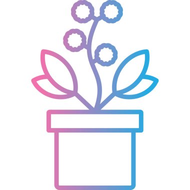 Bitki. Web simgesi basit illüstrasyon