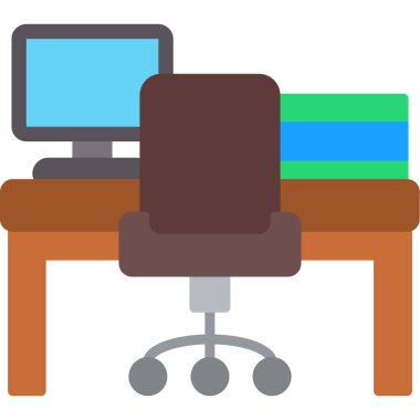 ofis masası vektör simgesi