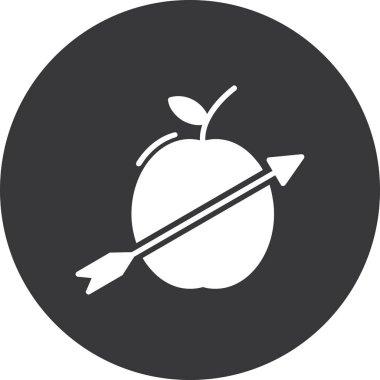 Elma. Web simgesi basit illüstrasyon