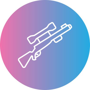 Bir tüfeğin modern bir simgesinin vektör çizimi