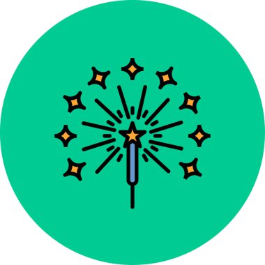 Havai fişek simgesi vektör çizimi