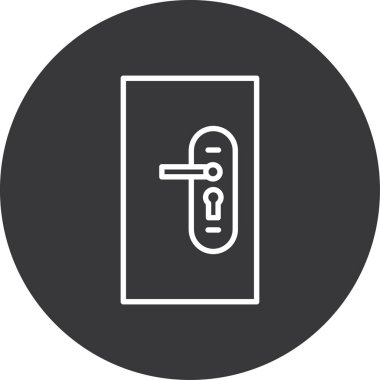 Kapı simgesinin vektör illüstrasyonu