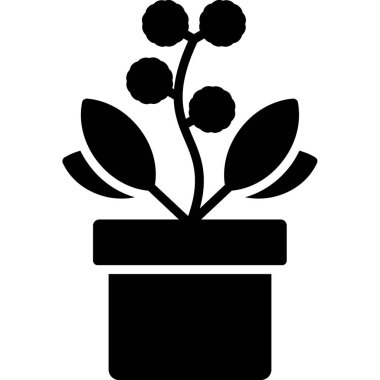 bitki saksısı bitki vektörü simgesi