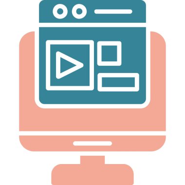 video simgesi vektör illüstrasyonu