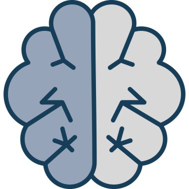 Beyin. Web simgesi basit illüstrasyon