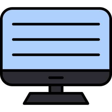 Bilgisayar. Web simgesi basit illüstrasyon