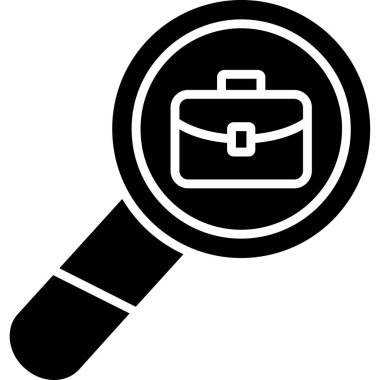 Büyütme cam simgesi, vektör illüstrasyonu