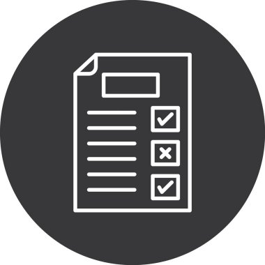 Belge simgesinin vektör illüstrasyonu