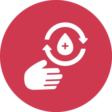 Bir kan damlası simgesinin vektör çizimi