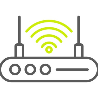 Wi-Fi vektör simgesi. Basit resimleme