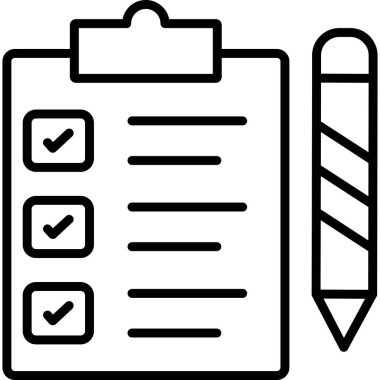 Kontrol listesi simgesi, vektör illüstrasyonu