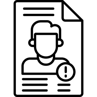 İş adamı ikonu ana hatları vektörü. Çalışanların işi. iş avatarı