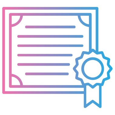 Sertifika. Web simgesi basit tasarım