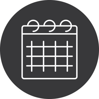 Takvim simgesi beyaz arkaplanda izole edildi