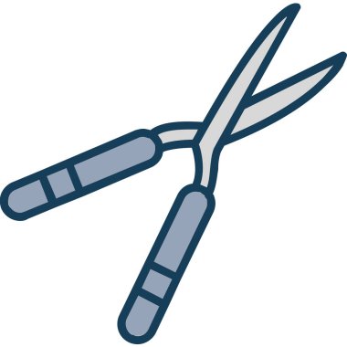 Makas. Web simgesi basit illüstrasyon