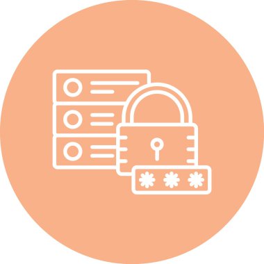 Kilit. Web simgesi basit illüstrasyon