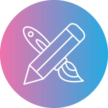 Kalem simgesi, vektör illüstrasyonu