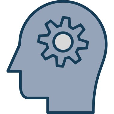 Beyin baş vektör illüstrasyonu