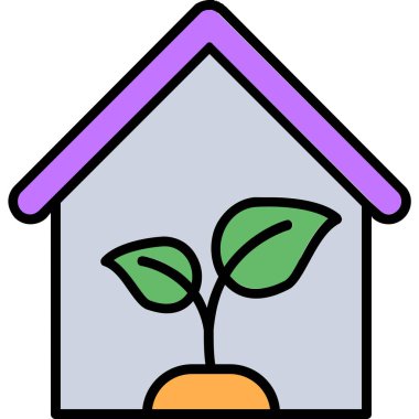 Bitki. Web simgesi basit illüstrasyon