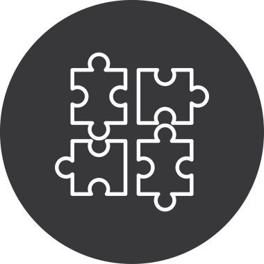 Bir bulmaca simgesinin vektör çizimi