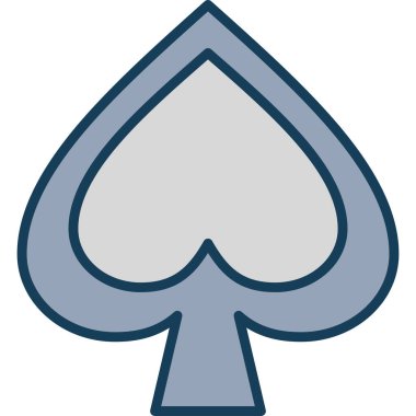 Poker kartı ikonu. vektör illüstrasyonu