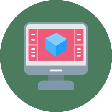 Bilgisayar. Web simgesi basit illüstrasyon