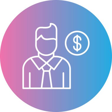 iş adamı simgesi vektör illüstrasyonu