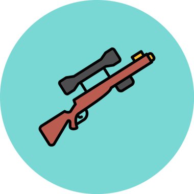 Tüfek. Web simgesi basit illüstrasyon