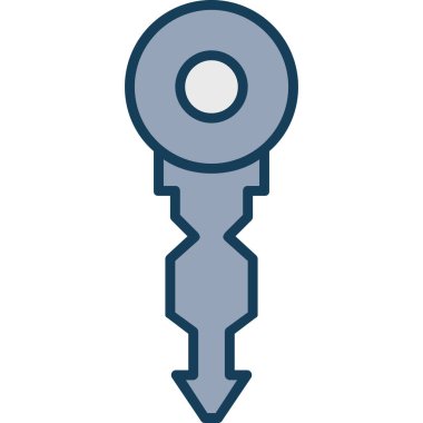 Anahtar. Web simgesi basit illüstrasyon