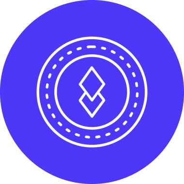 Bir pusula simgesinin vektör illüstrasyonu