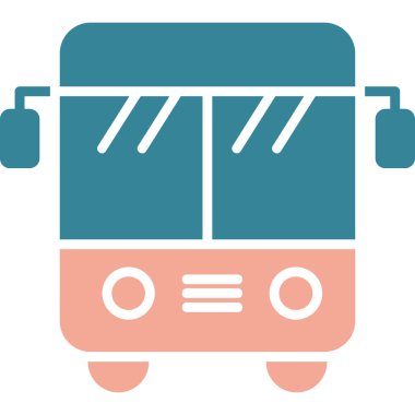 Otobüs. Web simgesi basit illüstrasyon