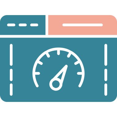 Araba hız göstergesi simge vektör çizim