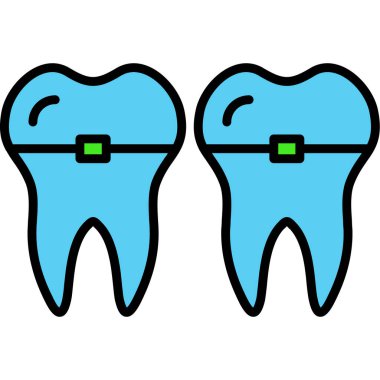 dişçi ve diş teli simge rengi ana hatlarını belirler