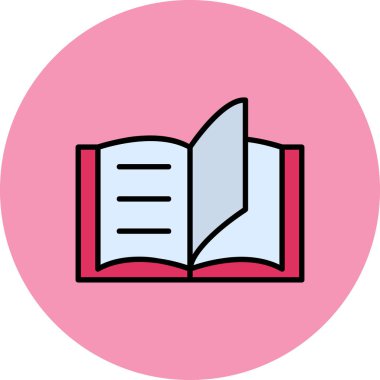 Kitap. Web simgesi basit illüstrasyon