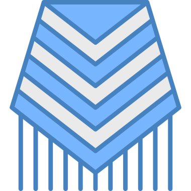 Şevron simgesi simgesi - ana hatlar biçiminde