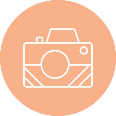 Fotoğraf Kamerası Simgesi. Vektör İllüstrasyonu