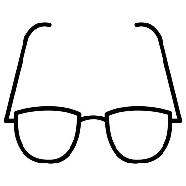 Gözlük simgesi. Beyaz arkaplanda izole edilmiş web tasarımı için özet gözlük vektör simgesi