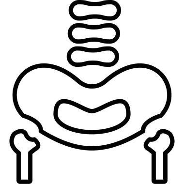 İnsan omurga ikonu ana hatları vektörü. anatomi.