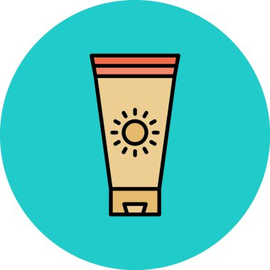 Güzellik kremi. simge illüstrasyonu