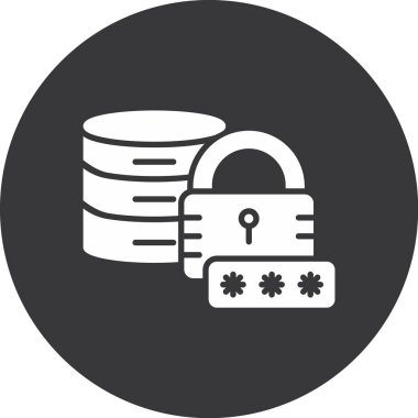 veri koruması düz simge vektör çizimi