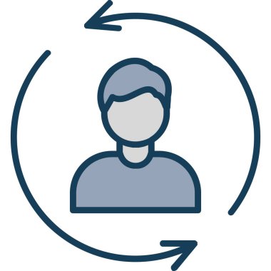 kullanıcı avatar simgesi, vektör illüstrasyonu