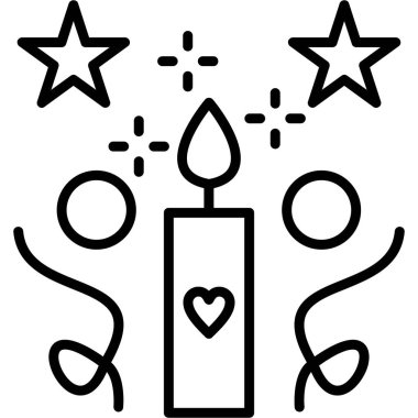 Aşk mumları. Basit resimleme