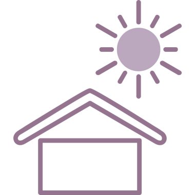 Bir ev simgesinin vektör illüstrasyonu