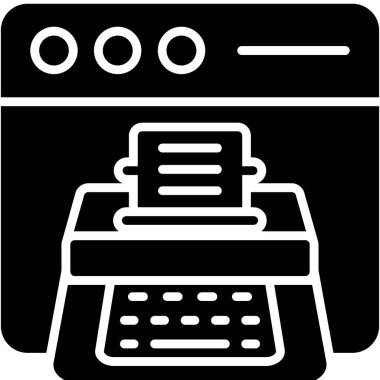 Yazıcı simgesi. Web için makine vektör simgesinin özet çizimi