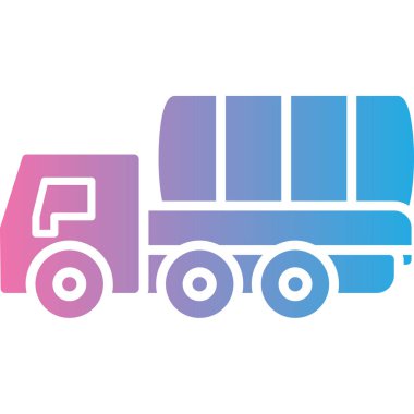 Kargo kamyonu kutsal kişilerin resmi, vektör çizim