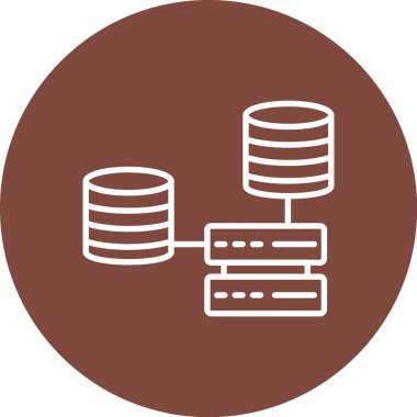 Kişisel ve ticari kullanım için veritabanı vektör simgesi simgesi vektör çizimi..