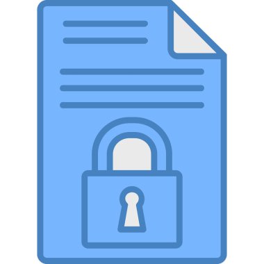 Kilit. Web simgesi basit illüstrasyon