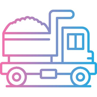 Kamyon simgesinin vektör illüstrasyonu